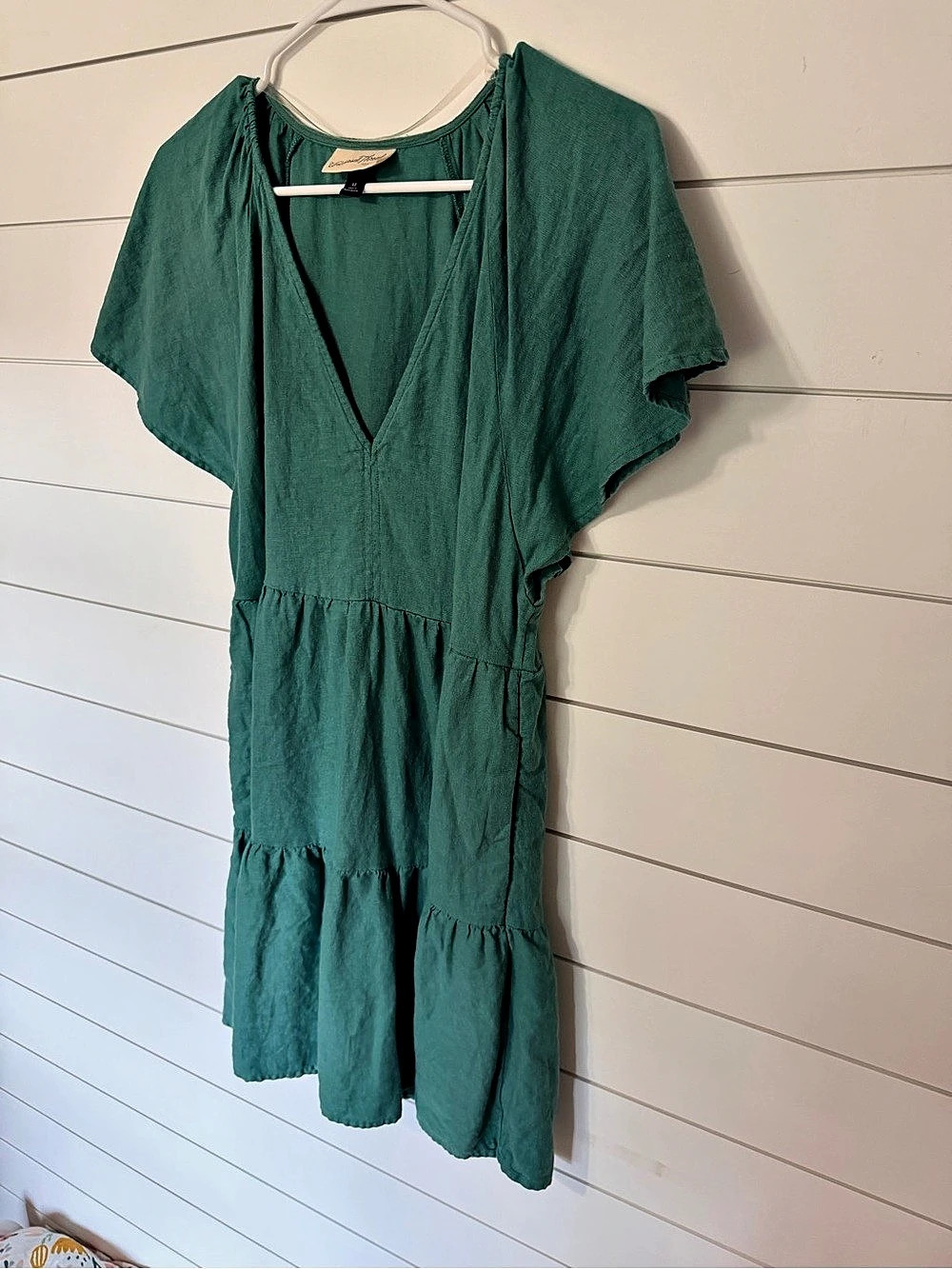 Universal Thread Tiered Mini Dress in Green Size Medium Like New